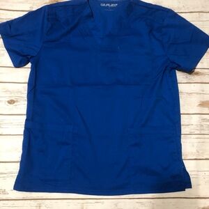UA Flex Blue Scrubs Top